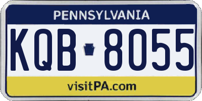 PA license plate KQB8055