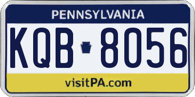 PA license plate KQB8056