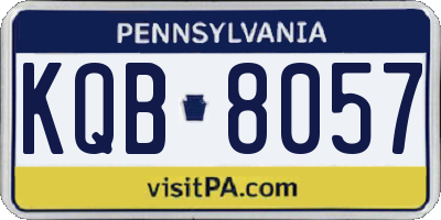PA license plate KQB8057