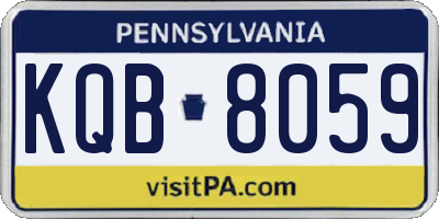 PA license plate KQB8059
