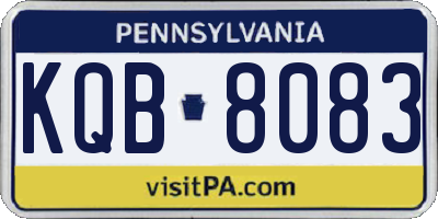PA license plate KQB8083