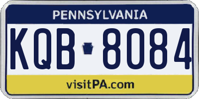 PA license plate KQB8084