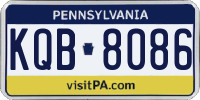 PA license plate KQB8086