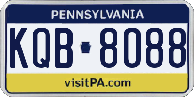 PA license plate KQB8088