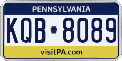 PA license plate KQB8089