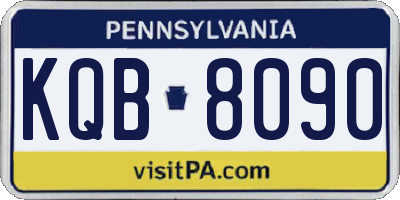 PA license plate KQB8090