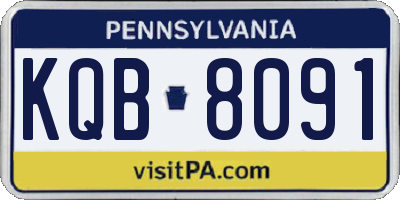 PA license plate KQB8091