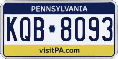 PA license plate KQB8093