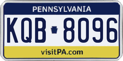 PA license plate KQB8096