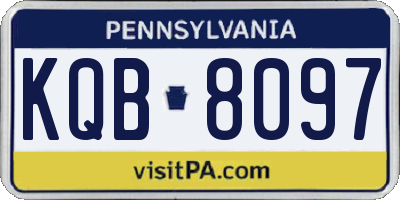 PA license plate KQB8097