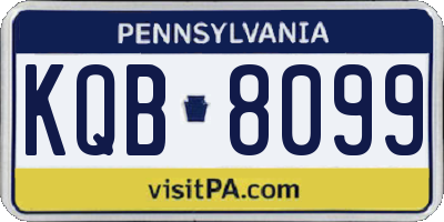 PA license plate KQB8099
