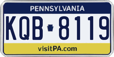 PA license plate KQB8119