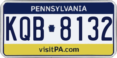PA license plate KQB8132