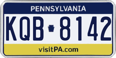 PA license plate KQB8142
