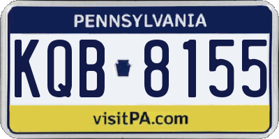 PA license plate KQB8155