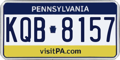 PA license plate KQB8157