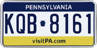 PA license plate KQB8161