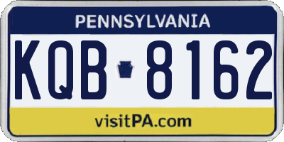 PA license plate KQB8162