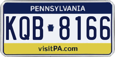 PA license plate KQB8166