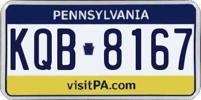 PA license plate KQB8167
