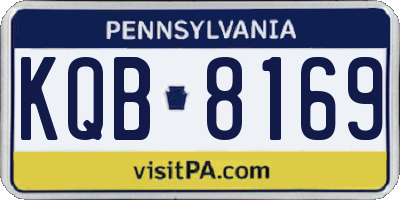 PA license plate KQB8169