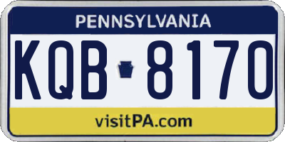 PA license plate KQB8170