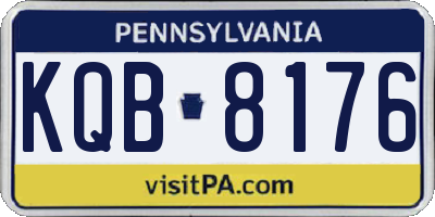 PA license plate KQB8176