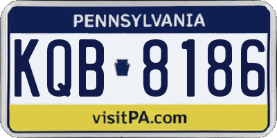 PA license plate KQB8186