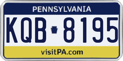 PA license plate KQB8195