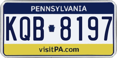 PA license plate KQB8197