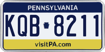 PA license plate KQB8211