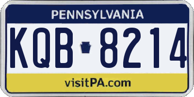 PA license plate KQB8214