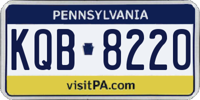 PA license plate KQB8220
