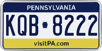 PA license plate KQB8222