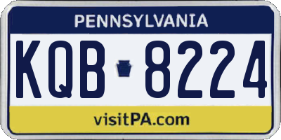 PA license plate KQB8224