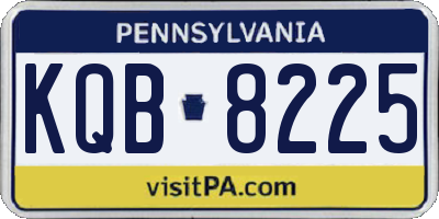 PA license plate KQB8225