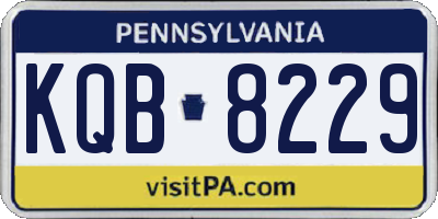 PA license plate KQB8229