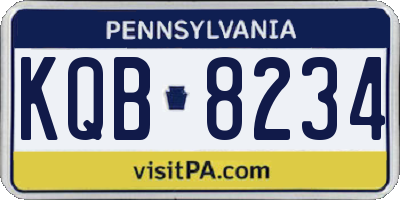 PA license plate KQB8234