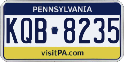 PA license plate KQB8235