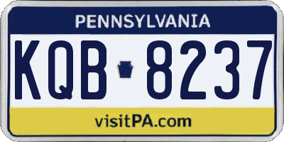 PA license plate KQB8237