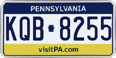 PA license plate KQB8255