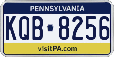 PA license plate KQB8256