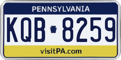 PA license plate KQB8259