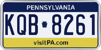 PA license plate KQB8261