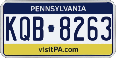 PA license plate KQB8263