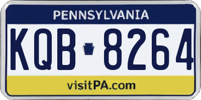 PA license plate KQB8264
