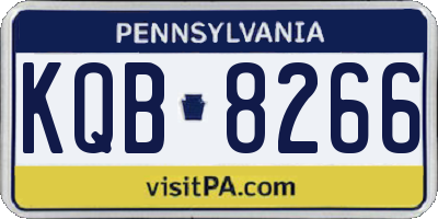 PA license plate KQB8266