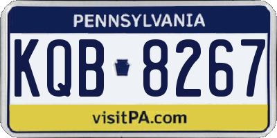 PA license plate KQB8267