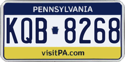 PA license plate KQB8268