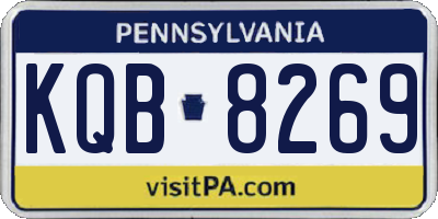 PA license plate KQB8269